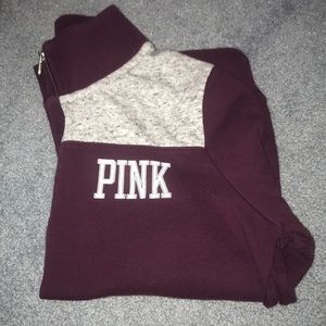 VS PINK quarter- zip sweatshirt